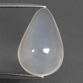 Opale di fuoco naturale bianco da 4,07 ct, taglio a pera, trasparente