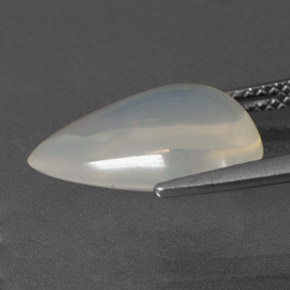 Opale di fuoco naturale bianco da 4,07 ct, taglio a pera, trasparente
