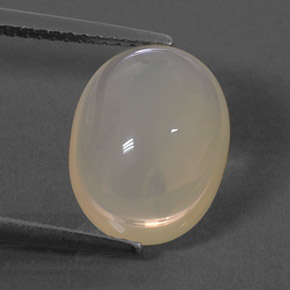Opale di fuoco naturale bianco da 4,40 ct, taglio ovale, trasparente