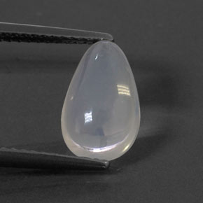 Opale di fuoco naturale bianco da 1,77 ct, taglio a pera, trasparente