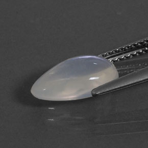 Opale di fuoco naturale bianco da 1,77 ct, taglio a pera, trasparente