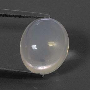 Opale di fuoco naturale bianco da 4,47 ct, taglio ovale, trasparente