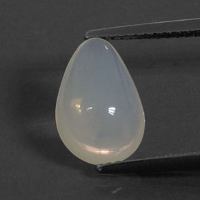Opale di fuoco naturale bianco da 2,33 ct, taglio a pera, trasparente