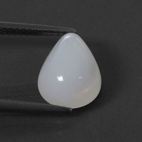 Opale di fuoco naturale bianco da 2,68 ct, trasparente, trasparente/traslucido