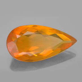 Opale di fuoco naturale arancione da 7,48 ct, trasparente, trasparente/traslucido