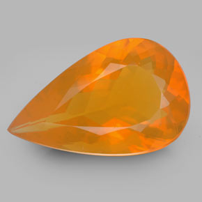 Opale di fuoco naturale arancione da 16,10 ct, trasparente, trasparente/traslucido