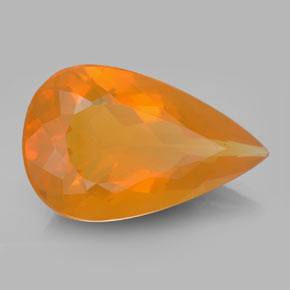 Opale di fuoco naturale arancione da 16,10 ct, trasparente, trasparente/traslucido