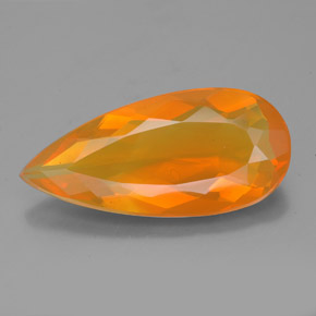 Opale di fuoco naturale arancione da 3,89 ct, trasparente, trasparente/traslucido