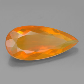 Opale di fuoco naturale arancione da 3,89 ct, trasparente, trasparente/traslucido
