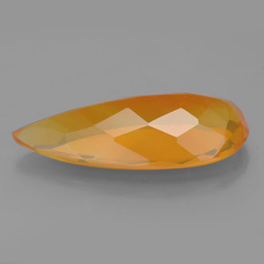 Opale di fuoco naturale arancione da 3,89 ct, trasparente, trasparente/traslucido