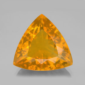 Opale di fuoco naturale arancione da 8,88 ct, trillion, trasparente