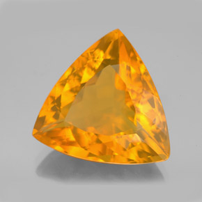 Opale di fuoco naturale arancione da 8,88 ct, trillion, trasparente