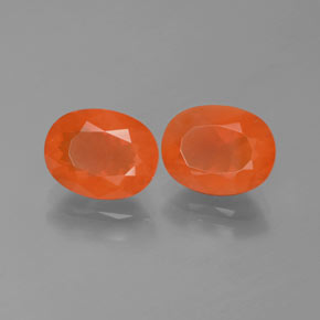 Gemme di Opale di fuoco Arancione naturale da  ct, Taglio ovale, Trasparente