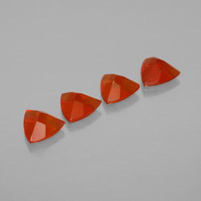 Gemme di Opale di fuoco Arancione rossastra naturale da  ct, Taglio trillion, Trasparente