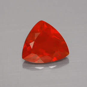 Opale di fuoco naturale arancione da 1,16 ct, trillion, trasparente