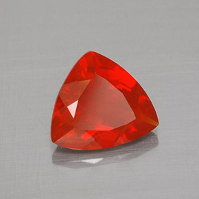 Opale di fuoco naturale arancione da 1,16 ct, trillion, trasparente