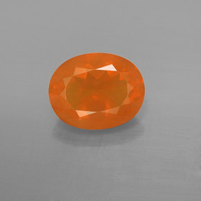 Opale di fuoco Arancione naturale da 2.10 ct, Taglio ovale, Trasparente