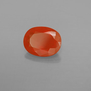 Opale di fuoco Arancione rossastra naturale da 1.22 ct, Ovale, Trasparente