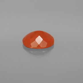 Opale di fuoco Arancione rossastra naturale da 1.22 ct, Ovale, Trasparente