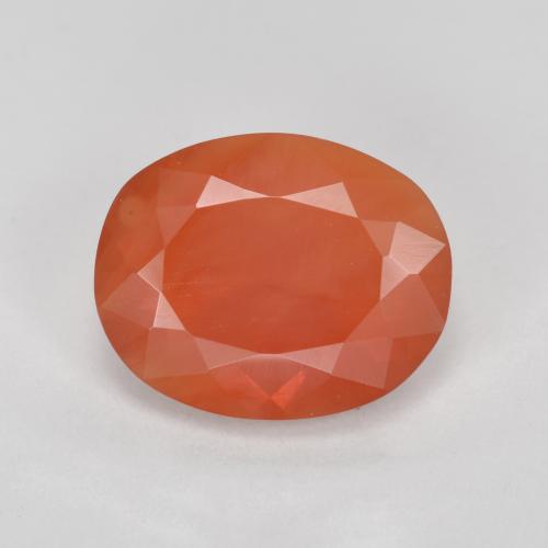 Opale di fuoco naturale arancione da 1,70 ct, taglio ovale, trasparente