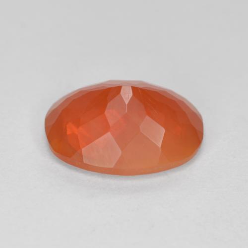 Opale di fuoco naturale arancione da 1,70 ct, taglio ovale, trasparente