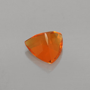 Opale di fuoco naturale arancione da 0,57 ct, trillion, trasparente