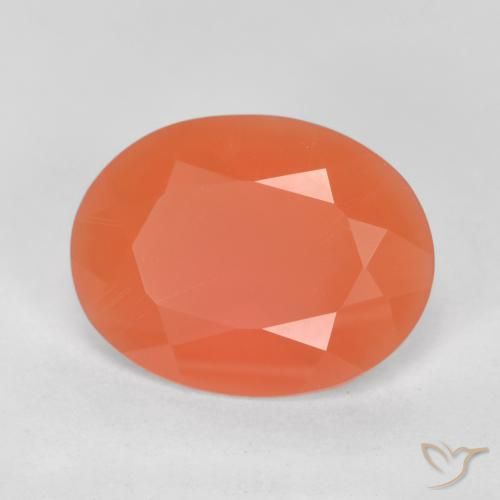 Opale di fuoco Arancio rossastro chiaro naturale da 1.55 ct, Ovale, Trasparente