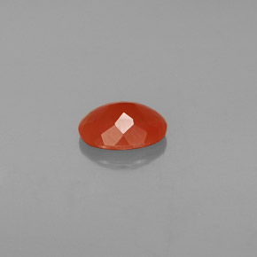 Opale di fuoco Arancione rossastra naturale da 0.89 ct, Taglio ovale, Trasparente