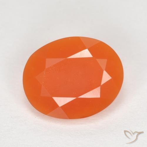 Opale di fuoco Arancio Medio naturale da 1.18 ct, Taglio ovale, Trasparente