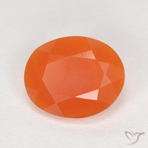 Opale di fuoco Arancio Medio naturale da 1.18 ct, Taglio ovale, Trasparente
