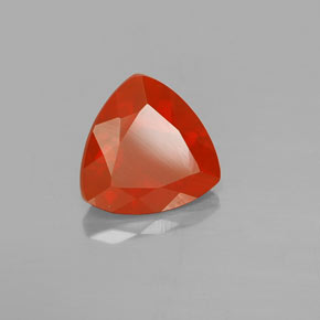 Opale di fuoco Arancione rossastra naturale da 1.97 ct, Taglio trillion, Trasparente