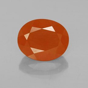 Opale di fuoco Arancione rossastra naturale da 4.76 ct, Taglio ovale, Trasparente
