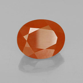 Opale di fuoco Arancione rossastra naturale da 4.76 ct, Taglio ovale, Trasparente