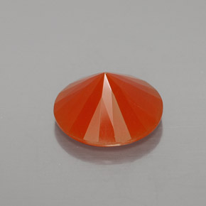 Opale di fuoco Arancione rossastra naturale da 2.22 ct, Rotondo, Trasparente