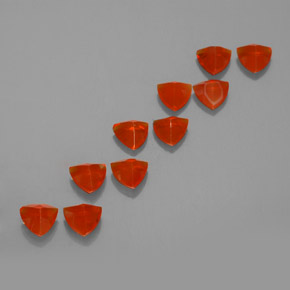 Gemme di Opale di fuoco Arancione naturale da  ct, Taglio trillion, Trasparente