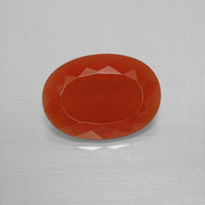 Opale di fuoco naturale arancione da 2,83 ct, taglio ovale, trasparente