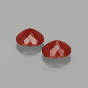 Gemme di Opale di fuoco Arancione rossastra naturale da  ct, Taglio ovale, Trasparente