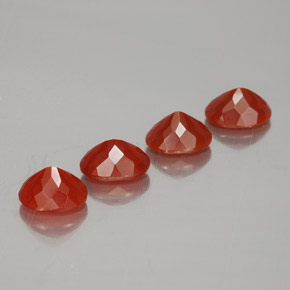 Opale di fuoco naturale arancione da 2,88 ct, taglio ovale, trasparente