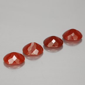 Opale di fuoco naturale rosso da 3,67 ct, taglio ovale, trasparente