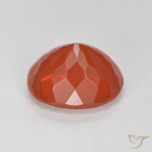 Opale di fuoco Rosso arancione naturale da 1.50 ct, Ovale, Trasparente