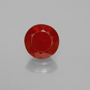 Opale di fuoco naturale arancione da 1,53 ct, taglio rotondo, trasparente