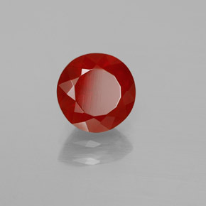 Opale di fuoco naturale arancione da 1,53 ct, taglio rotondo, trasparente