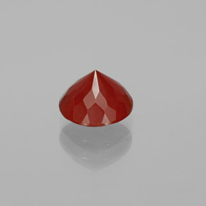 Opale di fuoco naturale arancione da 1,53 ct, taglio rotondo, trasparente