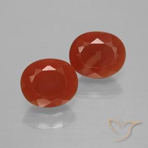2.35ctw Naturale Rosso medio Opale di fuoco, Ovale, Trasparente