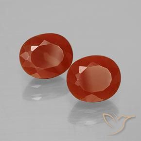 Gemme di Opale di fuoco Rosso medio naturale da 2.35 ct, Ovale, Trasparente