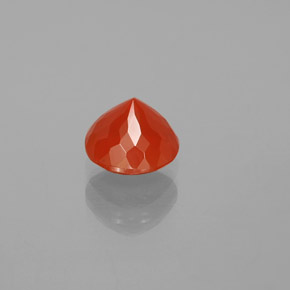 Opale di fuoco Arancione naturale da 1.02 ct, Taglio rotondo, Trasparente