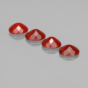 Opale di fuoco naturale rosso da 3,82 ct, taglio ovale, trasparente