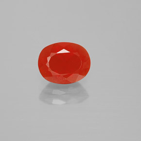 Opale di fuoco naturale arancione da 1,10 ct, taglio ovale, trasparente