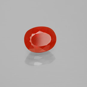 Opale di fuoco naturale arancione da 1,10 ct, taglio ovale, trasparente