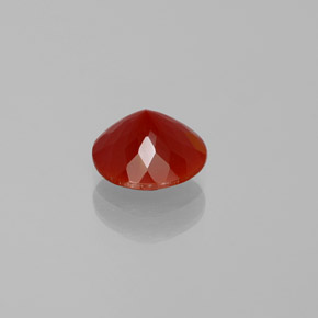 Opale di fuoco Arancione rossastra naturale da 1.26 ct, Taglio rotondo, Trasparente